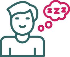 Sleeping Line Two Color vector