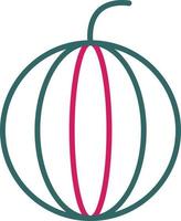 Watermelon Line Two Color vector