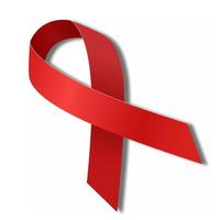 Red ribbon. Symbol of the fight against AIDS. Vector illustration.