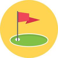 ilustración de vector de bandera de golf en un fondo. símbolos de calidad premium. iconos vectoriales para concepto y diseño gráfico.