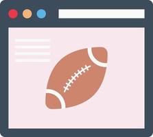 ilustración de vector de rugby de página web en un fondo. símbolos de calidad premium. iconos vectoriales para concepto y diseño gráfico.