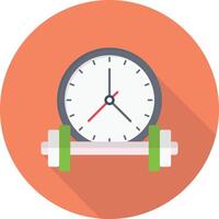 ilustración de vector de tiempo de gimnasio en un fondo. símbolos de calidad premium. iconos vectoriales para concepto y diseño gráfico.