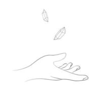 hand with crystals vector