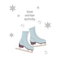 skates and decor vector