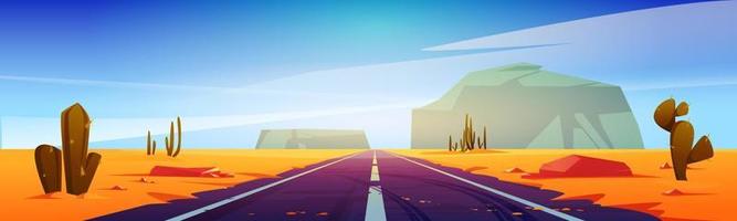 camino en paisaje desértico paisaje con rocas vector