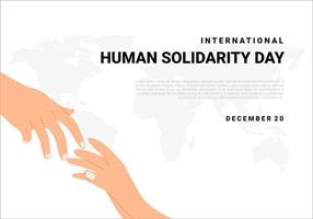 antecedentes del día internacional de la solidaridad humana celebrado el 20 de diciembre. vector