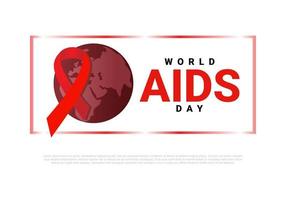 World aids day background celebrated on december 1st. vector