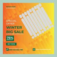 New collection winter big sale and social media post banner vector