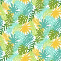 Colorful hawaiian plants seamless pattern vector