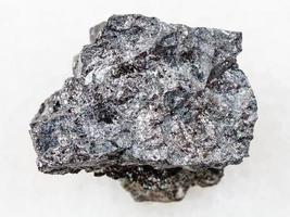 rough Magnetite ore on white photo