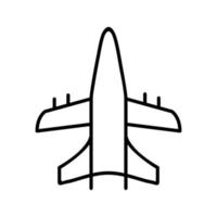 icono de vector de avión militar