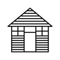Wood Cabin Vector Icon