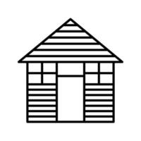 Wood Cabin Vector Icon