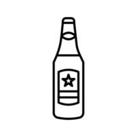 icono de vector de botella de cerveza