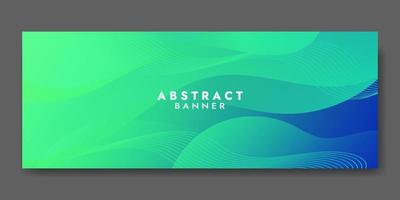 Abstract Green Fluid Wave Banner Template vector