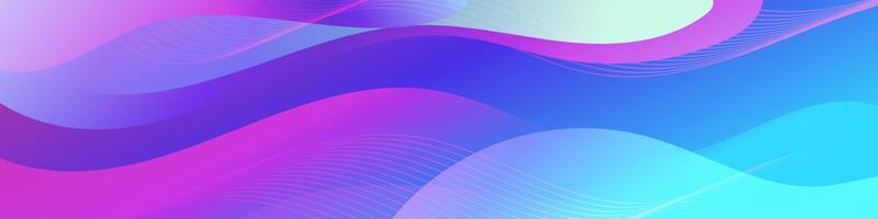 Abstract Colorful Fluid Wave Banner Template vector