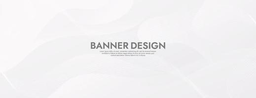 Abstract White Fluid Wave Banner Template vector