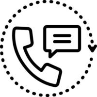 line icon for contact vector