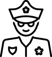 icono de línea para policía vector