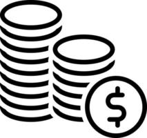 line icon for money vector