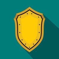 Shield icon, flat style vector