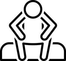 line icon for alone vector