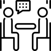 line icon for interview vector