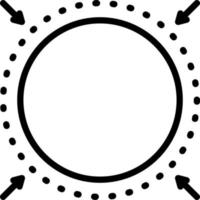line icon for boundary vector
