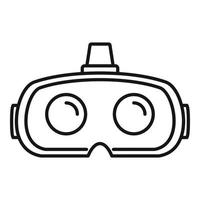 Virtual reality glasses icon, outline style vector