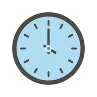 icono de la hora del reloj, estilo plano vector