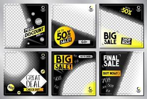 Set of Social Media Advertising Banners vector