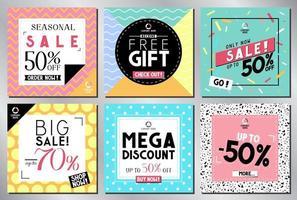 Set of Social Media Advertising Banners vector