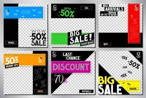 Set of Social Media Advertising Banners vector