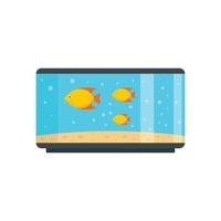 Home fish aquarium icon, flat style