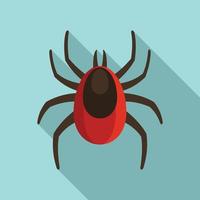 Infection mite icon, flat style vector