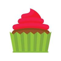 Cannabis cake icon, flat style vector