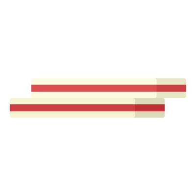 Injection ampule pack icon, flat style
