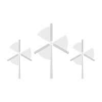 Propeller wind turbine icon, flat style vector