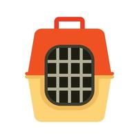 Pet travel cage icon, flat style vector