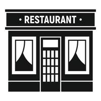 Restaurant icon, simple style vector