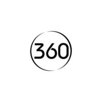 360 icon logo template vector