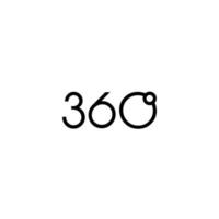 plantilla de logotipo de icono 360 vector
