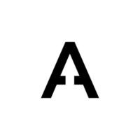 letter a creative icon vector