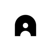 letter a creative icon vector