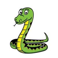 ilustración de serpiente verde vector