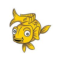 ilustración amarilla de piscis vector