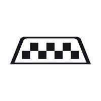 Checker taxi icon, simple style vector