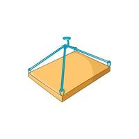 Construction crane with platform icon vector