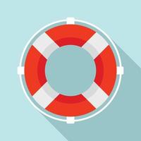 Life buoy solution icon, flat style vector