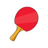 Table tennis racket icon, cartoon style vector